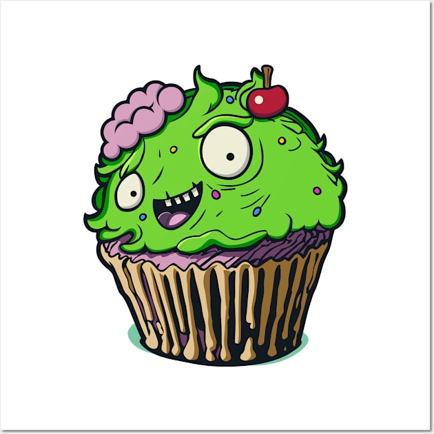 Zombie Cupcake Wall Art by Garment Monkey Co.